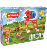 HEROES 3D ÇİFTLİK HAYVANLARI 6 RENKLİ OYUN HAMURU ERN-570