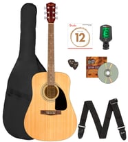 Fender FA-115 Dreadnought Natural Ceviz Klavye Akustik Gitar Paketi