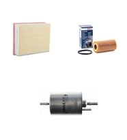 Bosch Filtre Bakım Seti Audi A4 2.0 TFSI 2005-2008 Hava + Yağ f. + Yakıt Filtre Mahle
