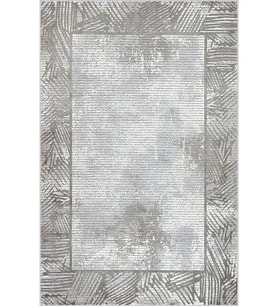 Eliana Home Baskılı, Yıkanabilir Kaymaz Taban Salon Halısı LNA0763 100x150 cm (Gri)
