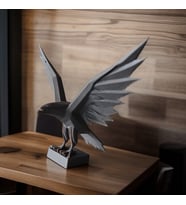 3D 15 cm Kartal Figürü  Heykel – Masanız İçin Modern ve Estetik Dekor