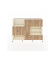 Hyperion Dolap 9 Raflı 4 Çekmeceli 8 Kapaklı 220x44x163 Aytaşı-Çam