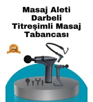 Taşınabilir 3in1 Masaj Aleti Şarjlı Titreşimli Esneme Bantlı