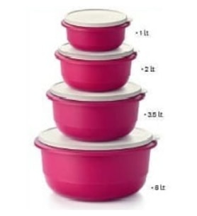 Tupperware Fuşya 4lü Miksim Set