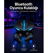 Kablosuz Bluetooth Bağlantılı Kulaklık ve Dokunmatik Ekran Akıllı Saat Arama Cevaplama