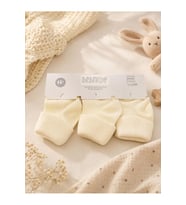 Bebitof 3 Çift Bebek Pamuklu Kıvırmalı Soket Çorap Ekru BBTF.413.ÇRP.EKR
