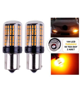 2 Adet 144 Led Turuncu Renk 93 Tip Tek Duy Stop Ampulü