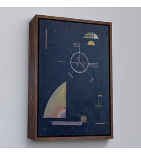 Çerçeveli Wassily Kandinsky - Donuk Gri Tablosu (Kahverengi)