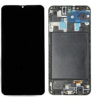 Samsung A20 sm-a205f Çıtalı SERVİS Lcd Dokunmatik Ekran (Siyah)