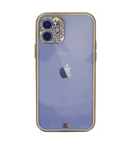 İphone 12 Kılıf Liva Taşlı Silikon - Beyaz