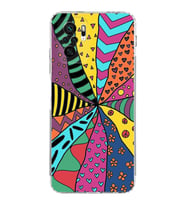 PrintiFy Xiaomi Redmi Note 10 ile Uyumlu Retro Color 4  Kamera Korumalı Şeffaf  Kılıf