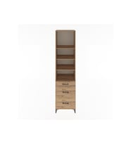 Hyperion Dolap 4 Raflı 3 Çekmeceli 60x44x243 Çam-Çam