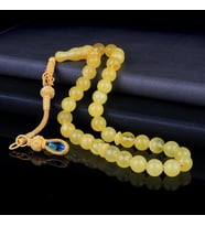 DAMLA KEHRİBAR TESBİH 1000 AYAR KAZAZ GÜMÜŞ PÜSKÜLLÜ