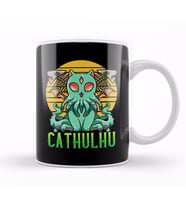 Kawaii Cathulhu Cute Cat Cthulhu Pun Kitty Kraken Kupa Bardak Porselen