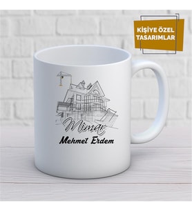 Kişiye Özel İsim Yazılabilir Mimar Kupa Bardak