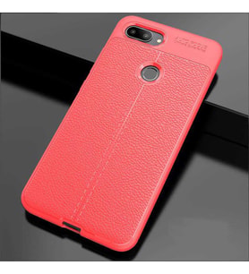 Xiaomi Mi 8 Lite Kılıf Pu-Deri Leather Pu Serisi Esnek Soft Ultra Protection (Kırmızı)