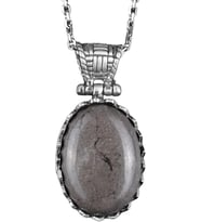 Gerçek Doğal Taş Kolye - 925 Ayar Gümüş Kolye (Pirit)