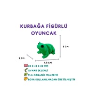 Kurbağa Figür - 3D Yeşil Doğa Oyuncağı