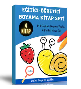 Eğitici-Öğretici Boyama Kitap Seti (144 Boyama Sayfası)