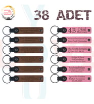 A Kahve & Pembe, Doğum Günü Partilerine Özel Katkı, 38’li Set, Kişiselleştirilebilir Deri Hatıra