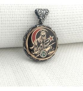 Ayyıldız 925 Ayar Gümüş Üç Hilal Bozkurt Kolye Ucu