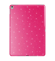iPad Pro 10.5 (7.Nesil) Tablet Koton Işıltılı Parlak Görünümlü Kılıf (Koyu Pembe)