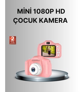 8 Megapiksel Mini Çocuk Kamerası HD Ekranlı Darbeye Dayanıklı ve Şarjlı