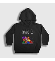 Presmono Unisex Çocuk Siyah Couch Among Us Kapüşonlu Sweatshirt 77168tt