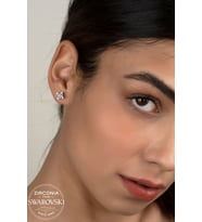 Union Swarovski Zirconia Kadın Pırlanta Montür Özel Tektaş Gümüş Küpe