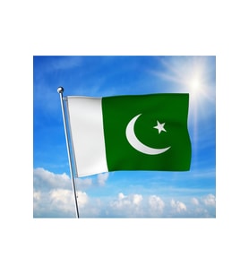 Pakistan Bayrağı Premium Raşel Kumaş 100x150 cm