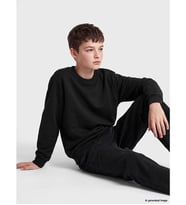 LCW Kids Siyah Bisiklet Yaka Erkek Çocuk Sweatshirt
