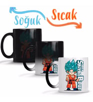 Super Saiyan Blue Sihirli Kupa Bardak Porselen
