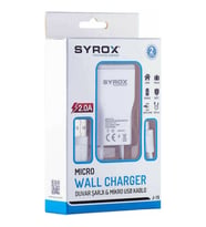 Syrox Micro Usb Uyumlu Hızlı Şarj Aleti 2,0 Amper Micro Şarz Cihazı J15