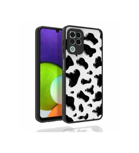 Samsung Galaxy A22 4G Uyumlu Kılıf Desenli Kamera Korumalı Parlak Zore Nora Kapak