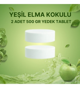 2x500 Gram - Yeşil Elma Kokulu, Nem Alıcı Rutubet Ve Küf Önleyici Yedek Tablet