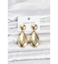 316L Çelik Gold Renk Damla Model Kadın Küpe 5886 - HPSBYI5953-4204