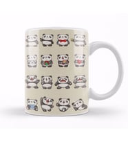 Sevimli Pandalar Various feeling of Panda Kupa Bardak Porselen