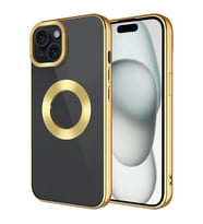 Apple iPhone 15 Kılıf Tek Kamera Çerçeveli Logo Gösteren Zore Omega Kapak