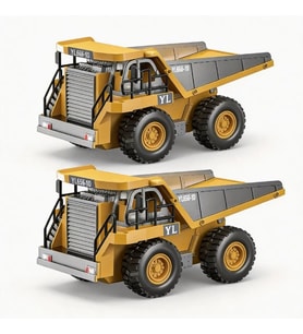 Uzaktan Kumandalı Metal Damperli Hafriyat Kamyonu – 2.4 GHz Işıklı Sesli Şarjlı İnşaat Kamyonu Oyunc