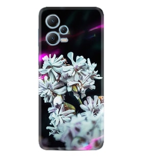 Xiaomi Redmi Note 12 4g Kılıf Resimli Desenli Silikon Platinium Series Beyaz Çiçekler 1888