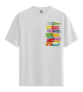 Living Library - %100 Pamuklu Erkek Beyaz Tişört - Premium Quality