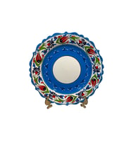 Kişiye özel Resim baskılı Çini Tabak (Turkuaz)