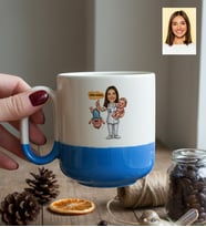 Kişiye Özel Karikatürlü Ebe Kupa Bardak Pro Tıp Bayramı Hediyesi