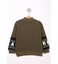Toontoy Kız Çocuk Great Baskılı Sweatshirt (Haki)