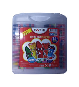 24 Lü Pastel Boya Plastik Çantalı Tutuculu 1 Paket 24 Renk Pastelboya Çantalı Pastel Tutucu Hediyeli (Çok Renkli)