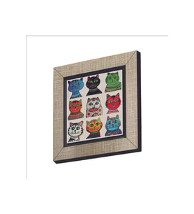 Kediler Baskılı MDF Magnet 7X7