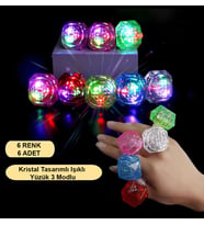 Kristal LED Parti Yüzük Seti (6'lı) (4767)