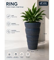 RING - BETON GÖRÜÜNÜMLÜ DEKORATİF SAKSI