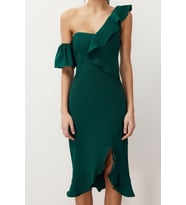 Moda Fit Mezuniyet Balo Finike Dokuma Carmen Yaka Kısa Kol Bodycone Midi Boy Elbise