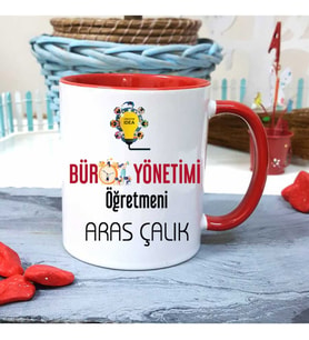 Büro Yönetimi Öğretmenine Özel Öğretmenler Günü Hediyesi Kişiye Özel Kupa Bardak